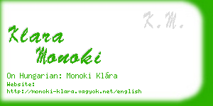 klara monoki business card